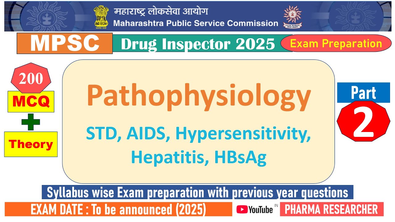 Pathophysiology MCQs and Theory II MPSC Drug Inspector 2025 Exam Preparation II 