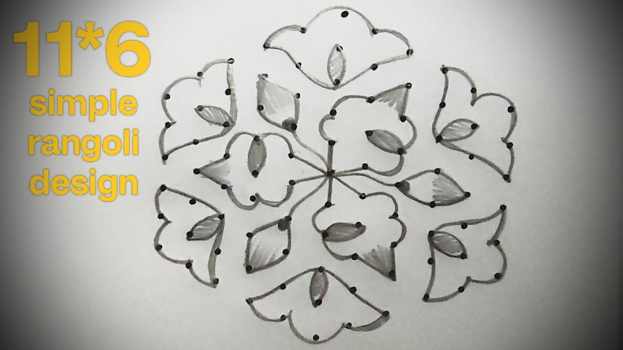 11*6 pulli kolam🌺New Year Simple Kolam🌺easy kolam🌺@jagasrangoli#subscribe#trending#kolam#rangoli#art
