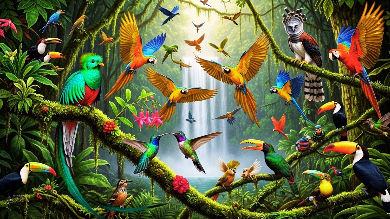 Peaceful Wildlife Moments | Exotic Birds & Gentle Forest Sounds