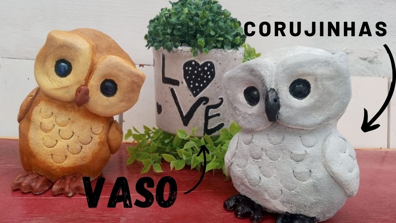 RECICLANDO ISOPOR (CORUJINHA E VASO)
