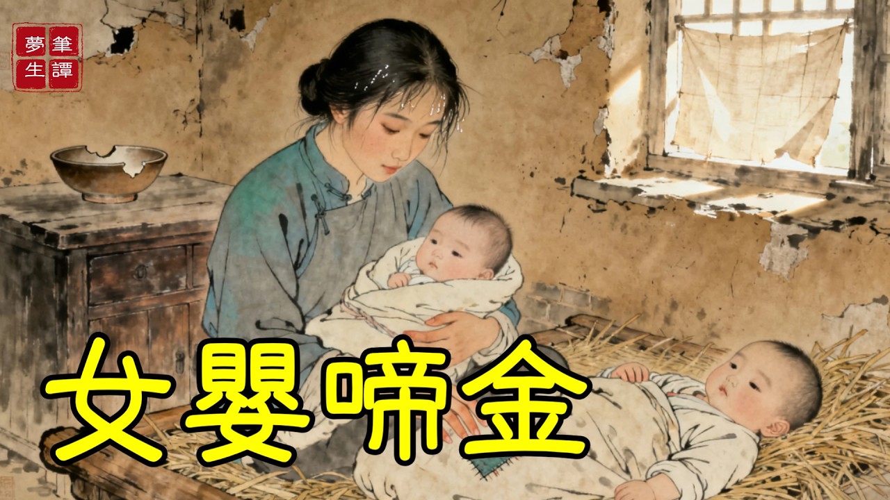 醜媳婦連生三女，婆家罵她絕戶，除夕夜把她和剛出生的女嬰趕去柴房。女嬰半夜啼哭，哭一聲，竈膛裏滾出一個銅板，哭一夜，銅板堆了半人高！#故事#民間傳說#奇遇#報恩#原創故事