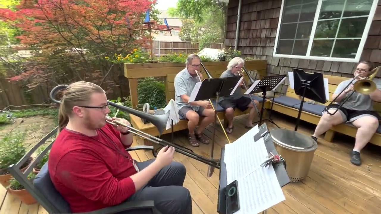 Friday afternoon company trombone quartets!