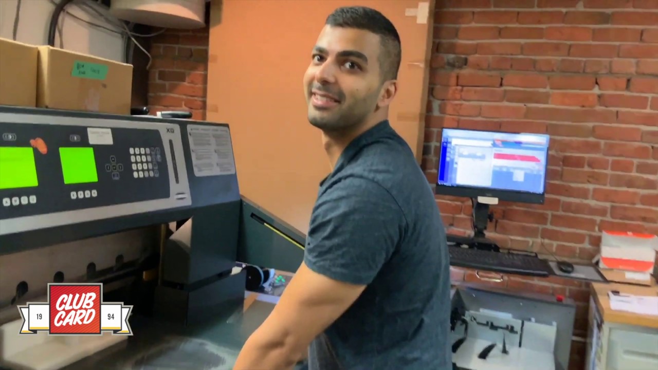 Trimming Postcards on a guillotine paper trimmer | Clubcard TV