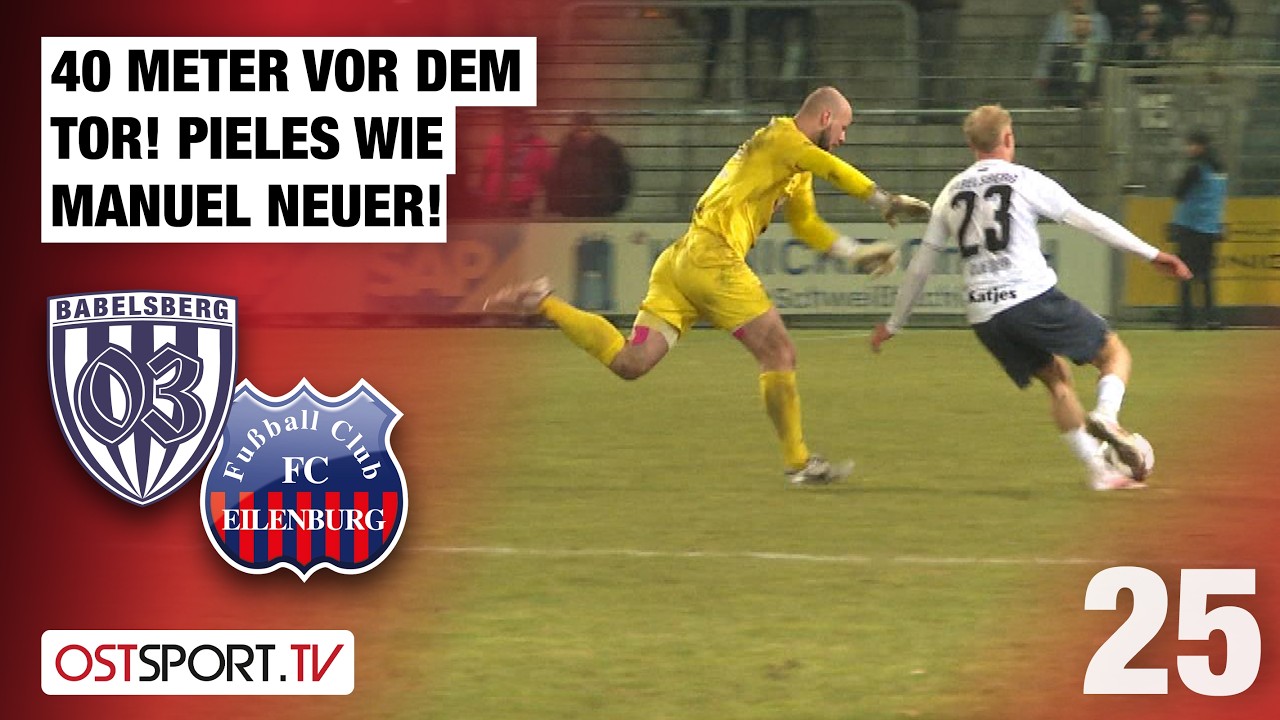 40 Meter vor dem Tor! Pieles wie Manuel Neuer: Babelsberg 03 - FC Eilenburg | Regionalliga Nordost