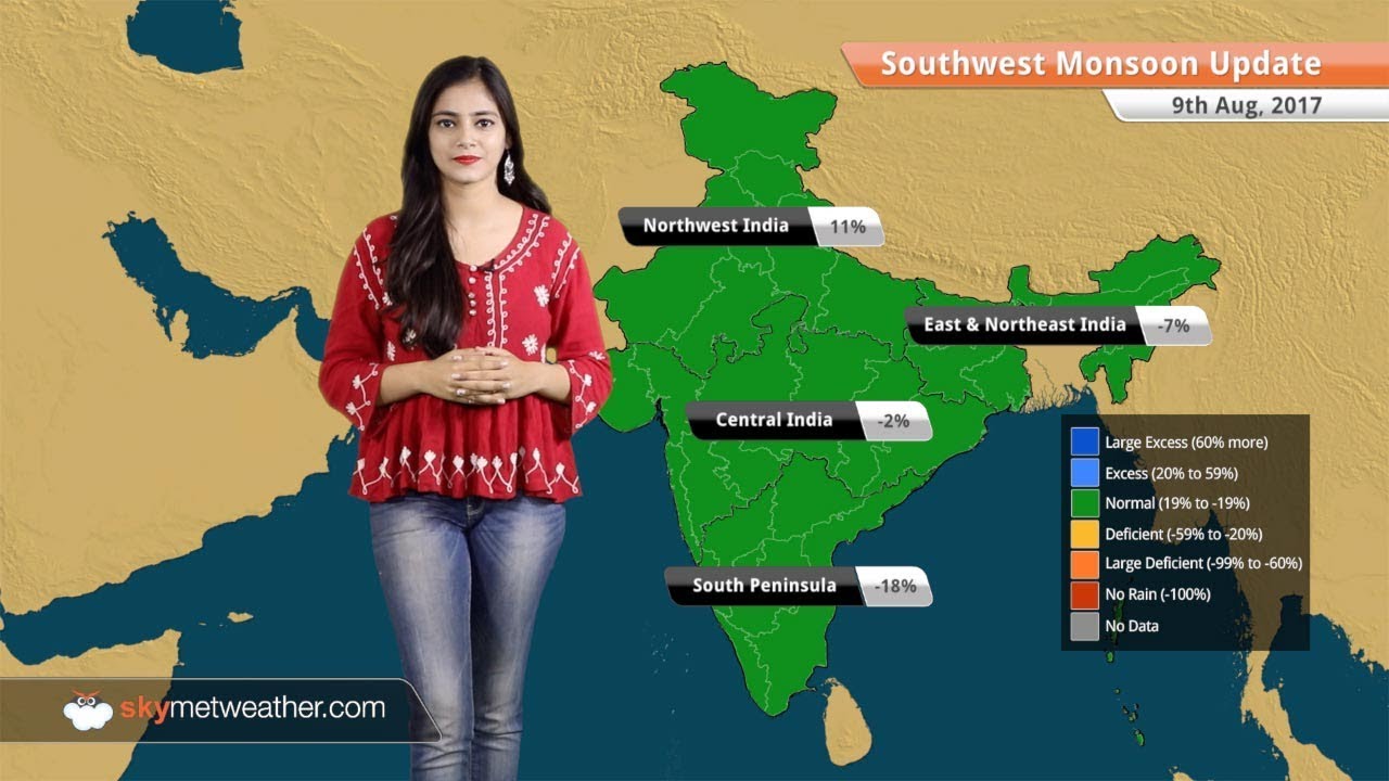 Monsoon Forecast for Aug 10, 2017: Heavy rain in Assam, Meghalaya, Himachal Pradesh, Uttar Pradesh
