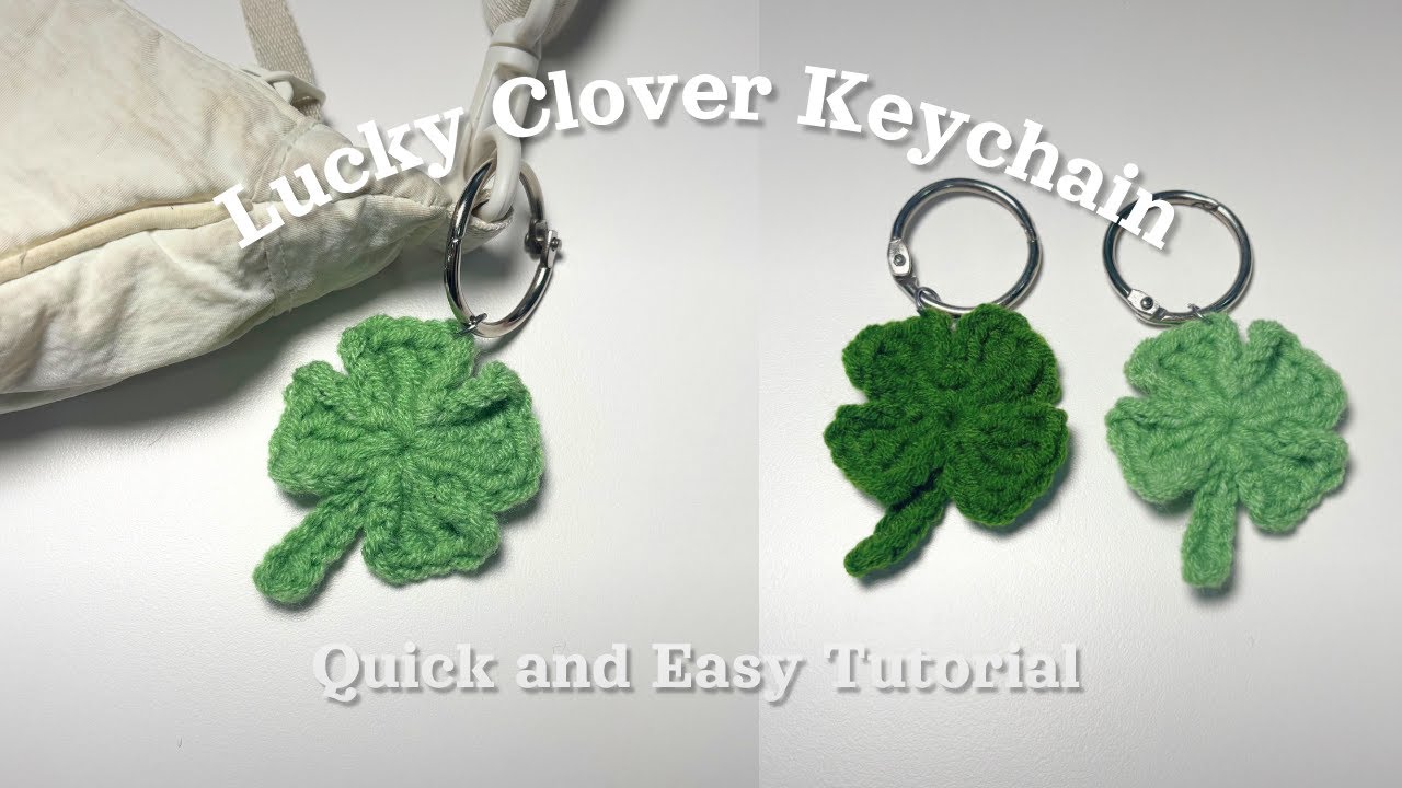 🍀 lucky four leaf clover - beginner friendly crochet tutorial ⭐️ (super quick and easy!)