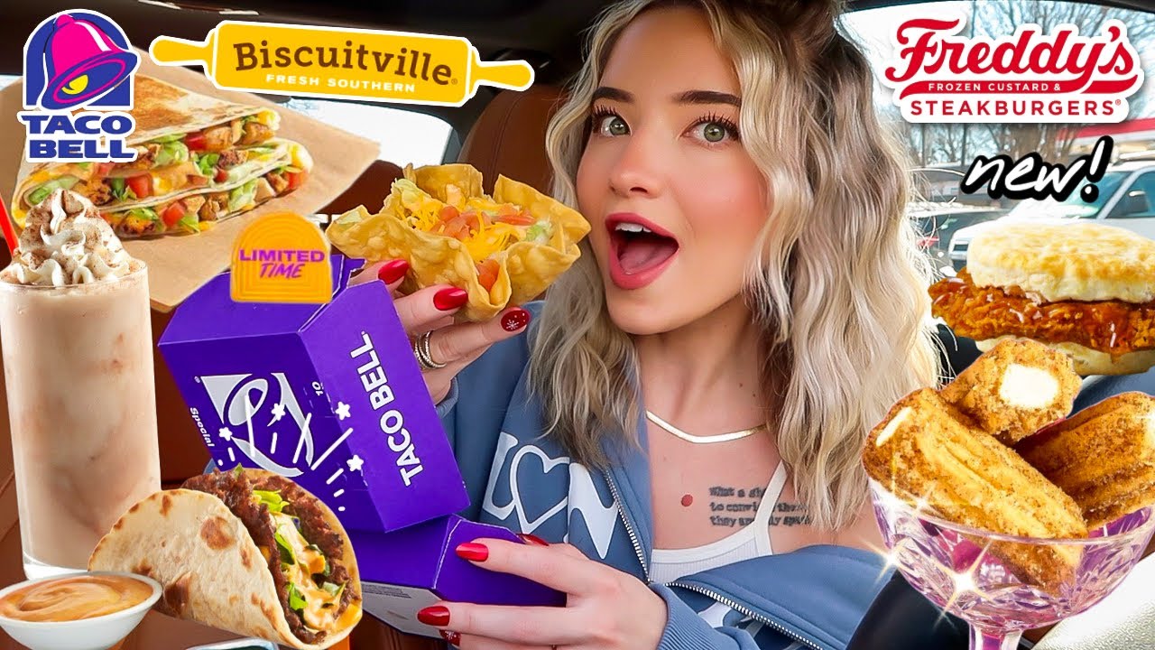Eating NEW Fast Food Menu Releases For 24 HOURS!