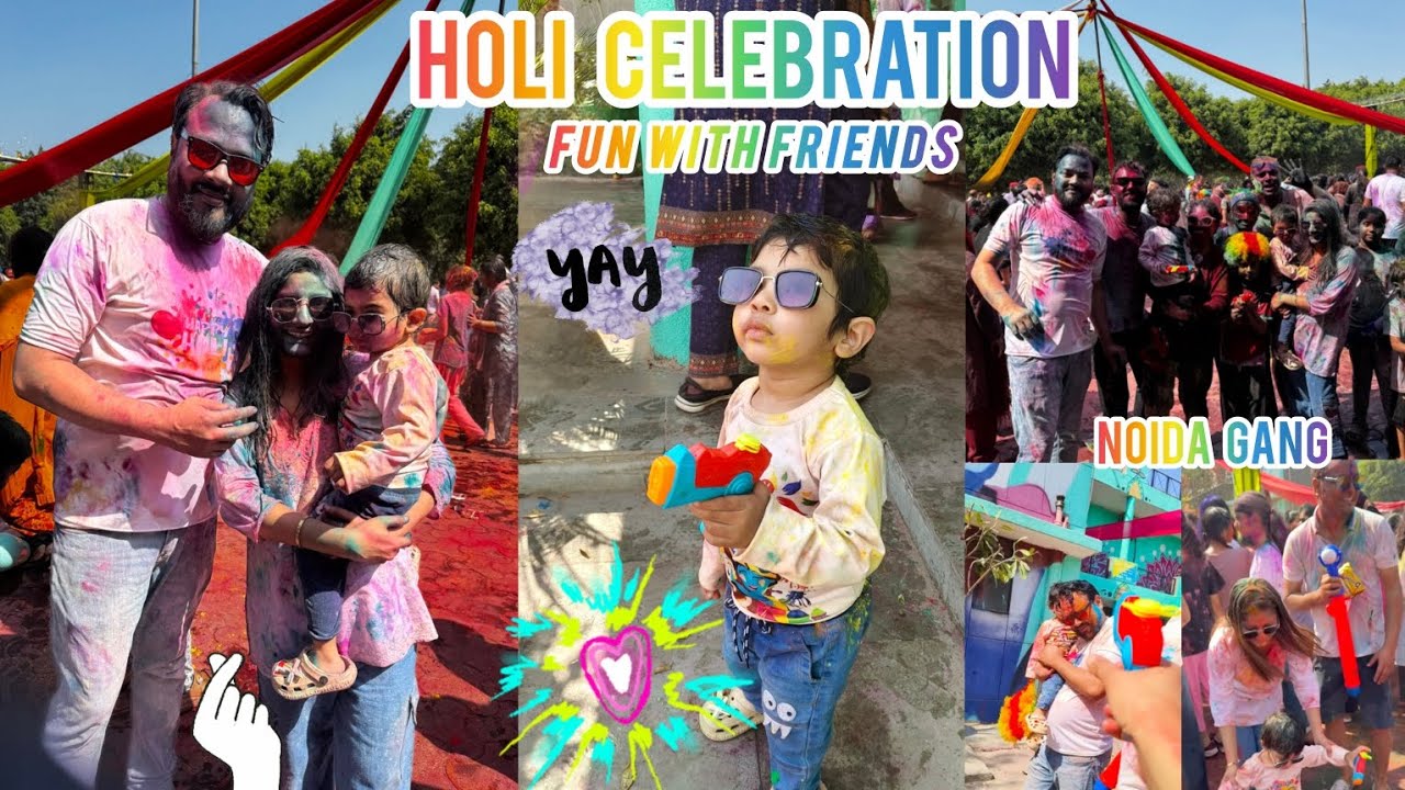 Holi Celebrate Krne k Liye Pahuche Noida😍Aaru ne kiya khub dance#youtube#vlog#holi#masti#baby#watch