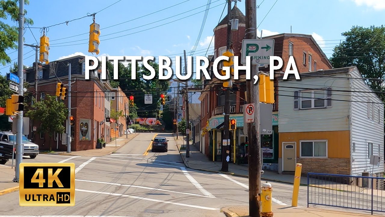 Pittsburgh, Pennsylvania - Driving to Landmarks, Hidden Gems, Residential Streets. 4K, Ambient Sound