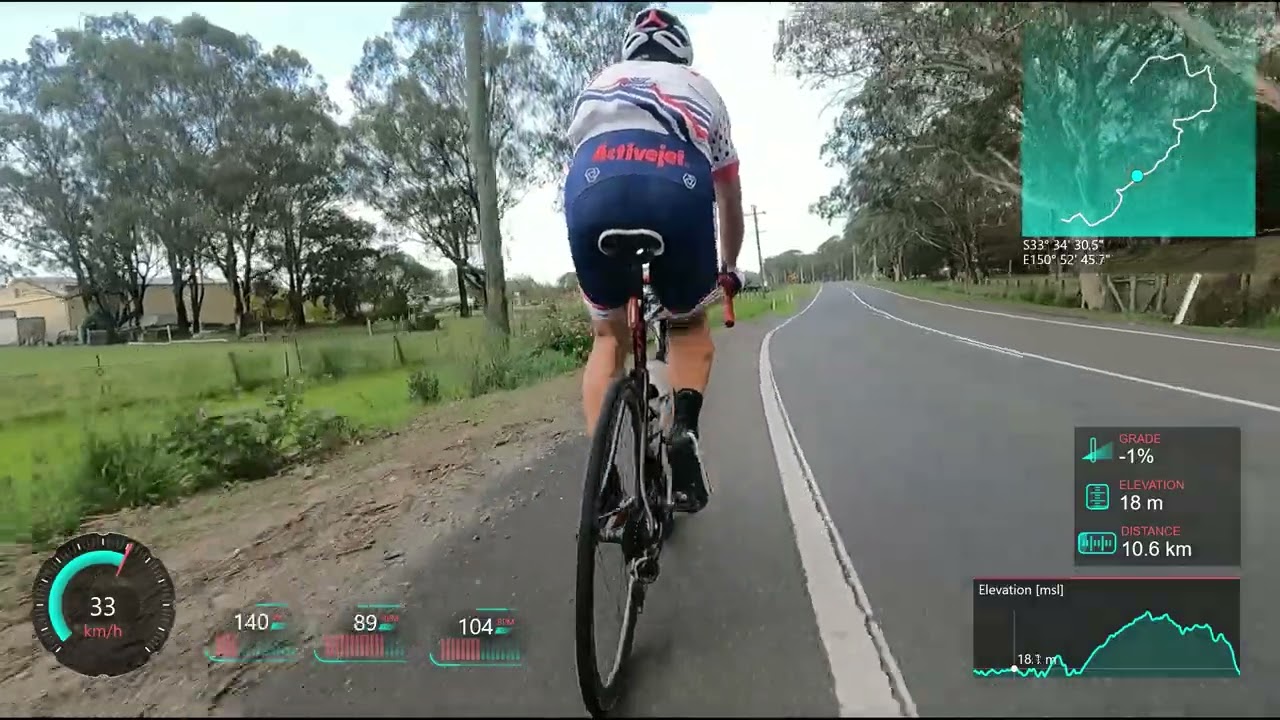[Indoor Cycling Motivation] Road Bike Australia Pitt Town to Sackville Ferry