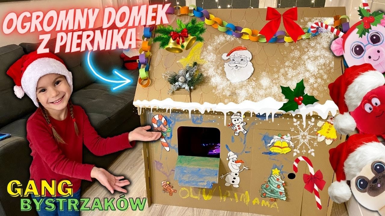 Vlogmas 19- robię duży domek z piernika🏠🎄 Gdzie go postawię?🙈 Gang Bystrzaków🍎🐷🐶