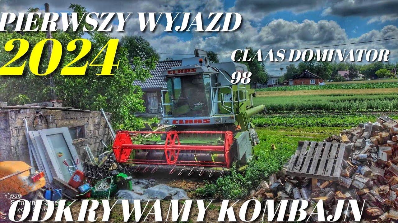 ODKRYWAMY KOMBAJN!!😱pierwszy wyjazd 2024😁claas dominator 98😏koniec sezonu wiosenny😎przedmuchanie😃