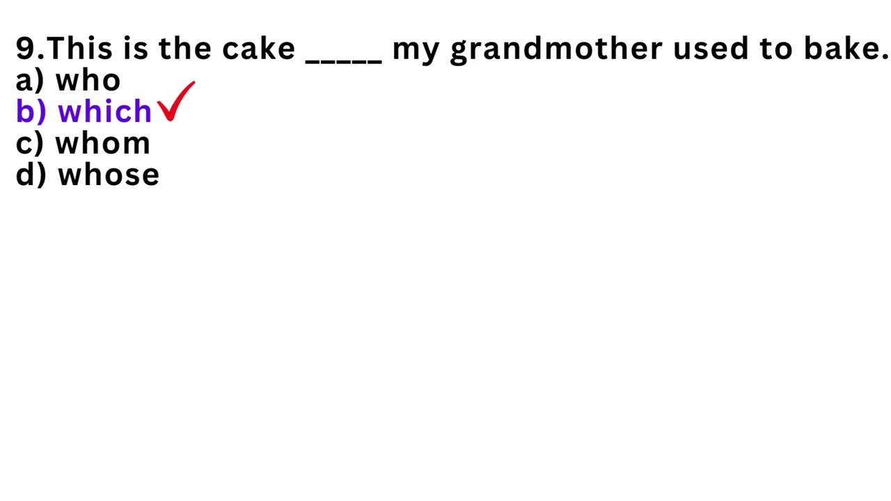 Relative Pronoun Exercise| English Grammar|English Grammar Test