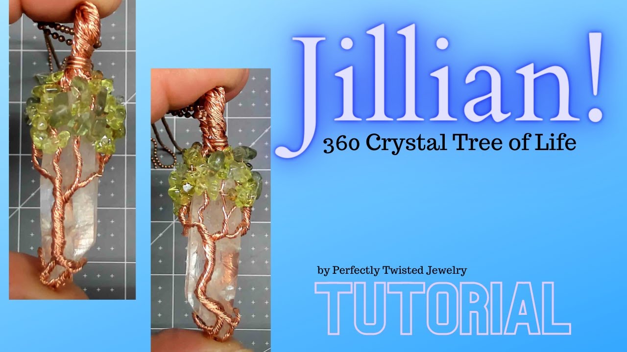 360 Crystal Tree of Life, Wire Wrapped Pendant Tutorial, Step by Step!