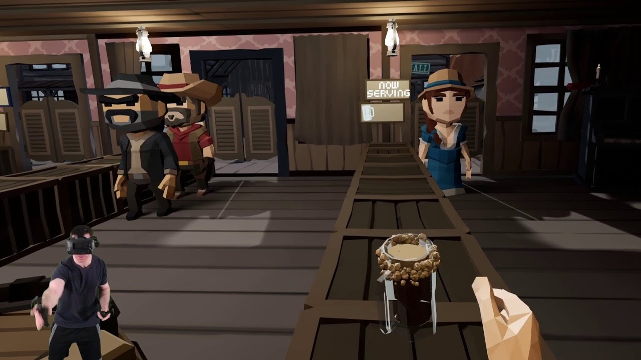 Tapper the Arcade Game in VR - Root Beer On Tap Gameplay