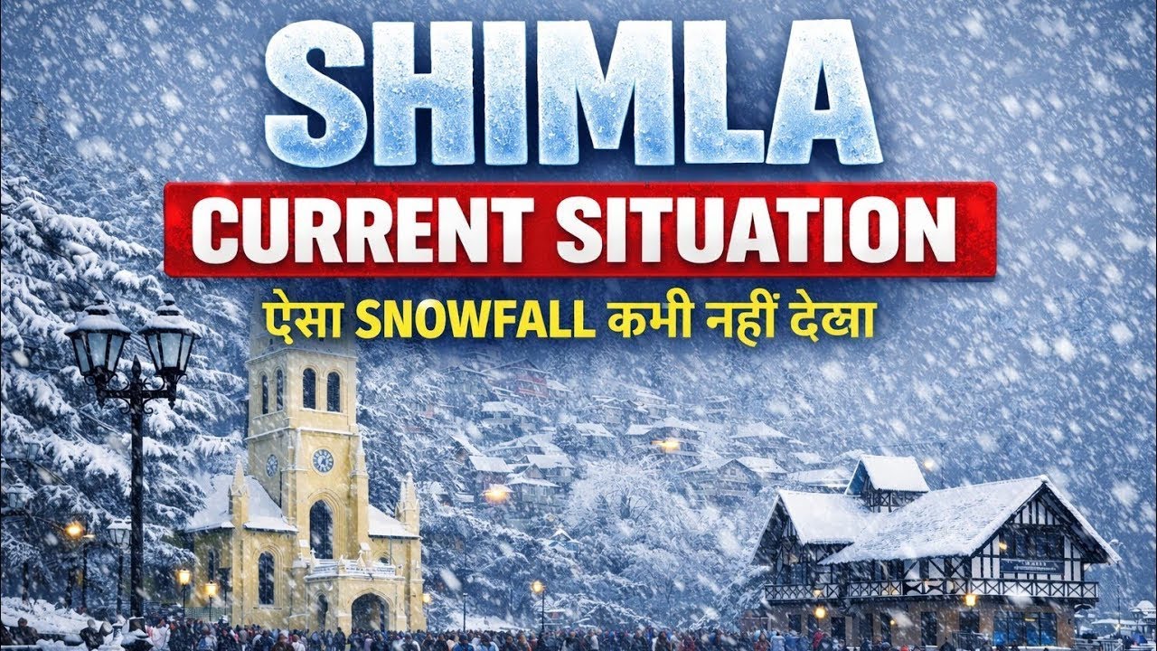 Shimla Live Snowfall, Shimla Current Update, Shimla road Conditions, kufri Narknada update 
