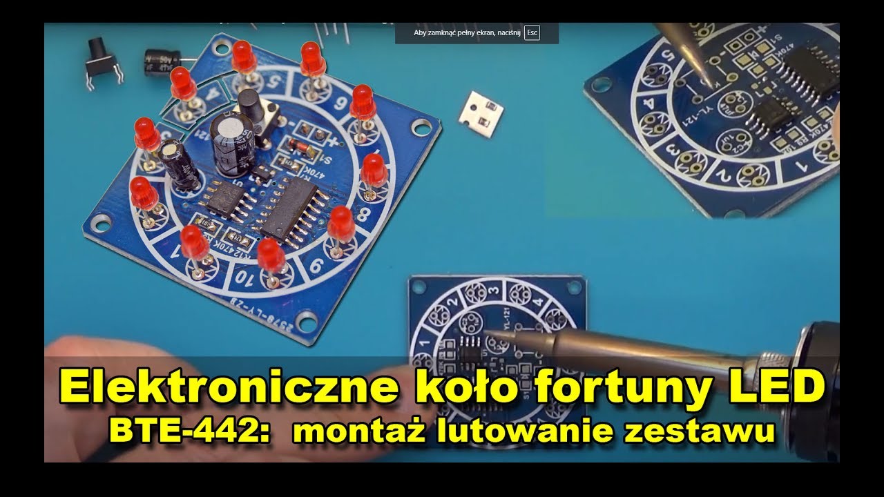 Elektroniczne koło fortuny LED kit diy do samodzielnego montażu BTE-442