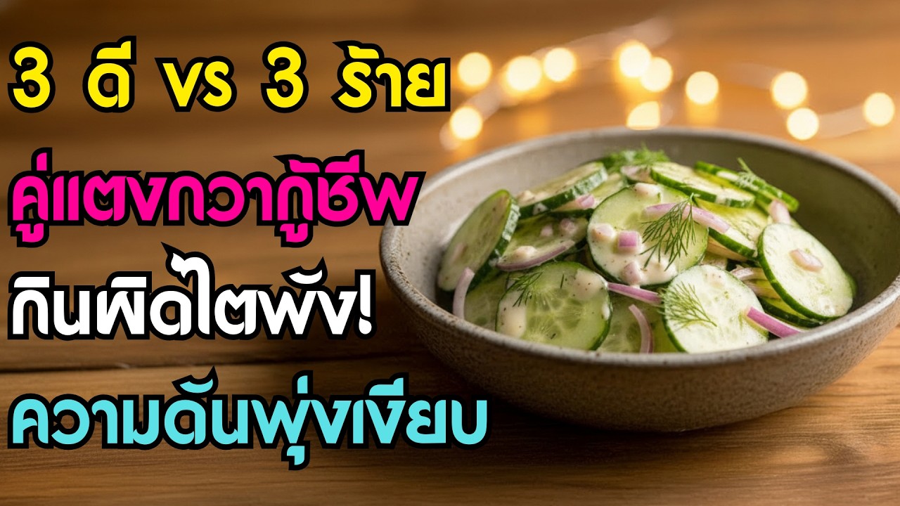 วัย 60+ ต้องรู้! 3 คู่แตงกวาพิทักษ์หัวใจ vs 3 คู่ทำลายไต กินผิดระวังความดันพุ่งสูงเงียบๆ