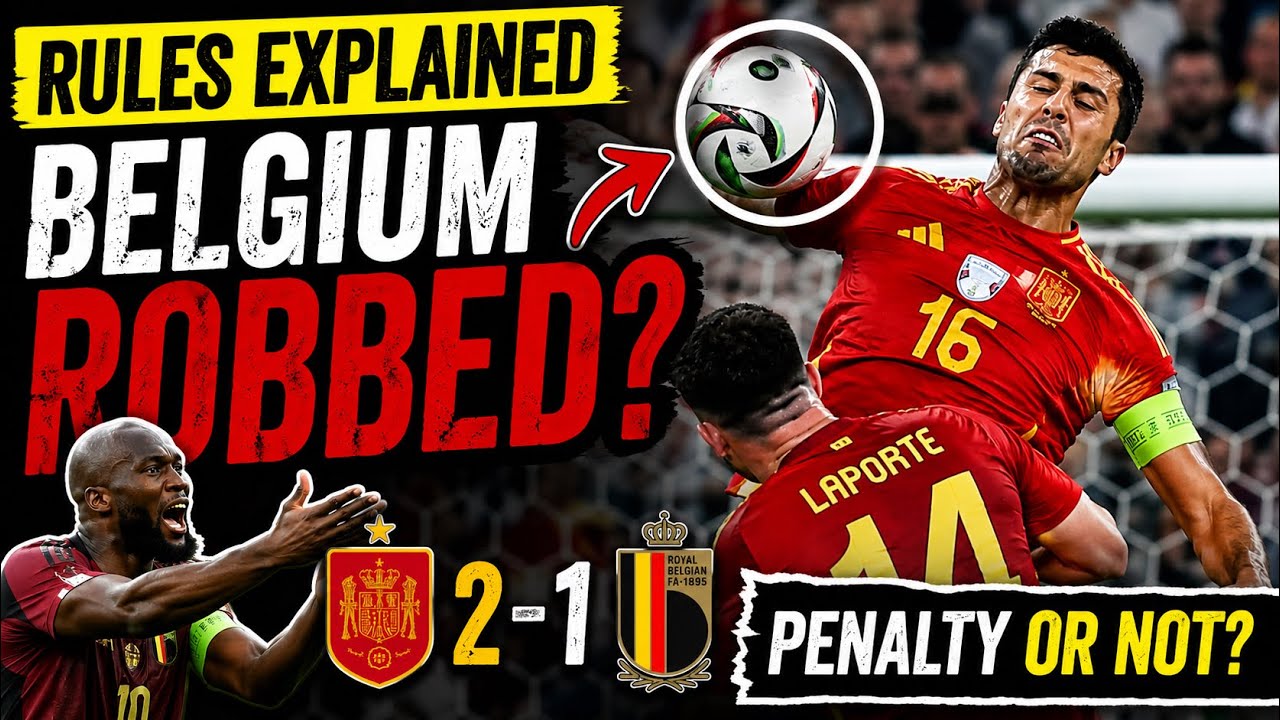 Rodri handball/penalty controversy explained | Spain vs Belgium World Cup 2026