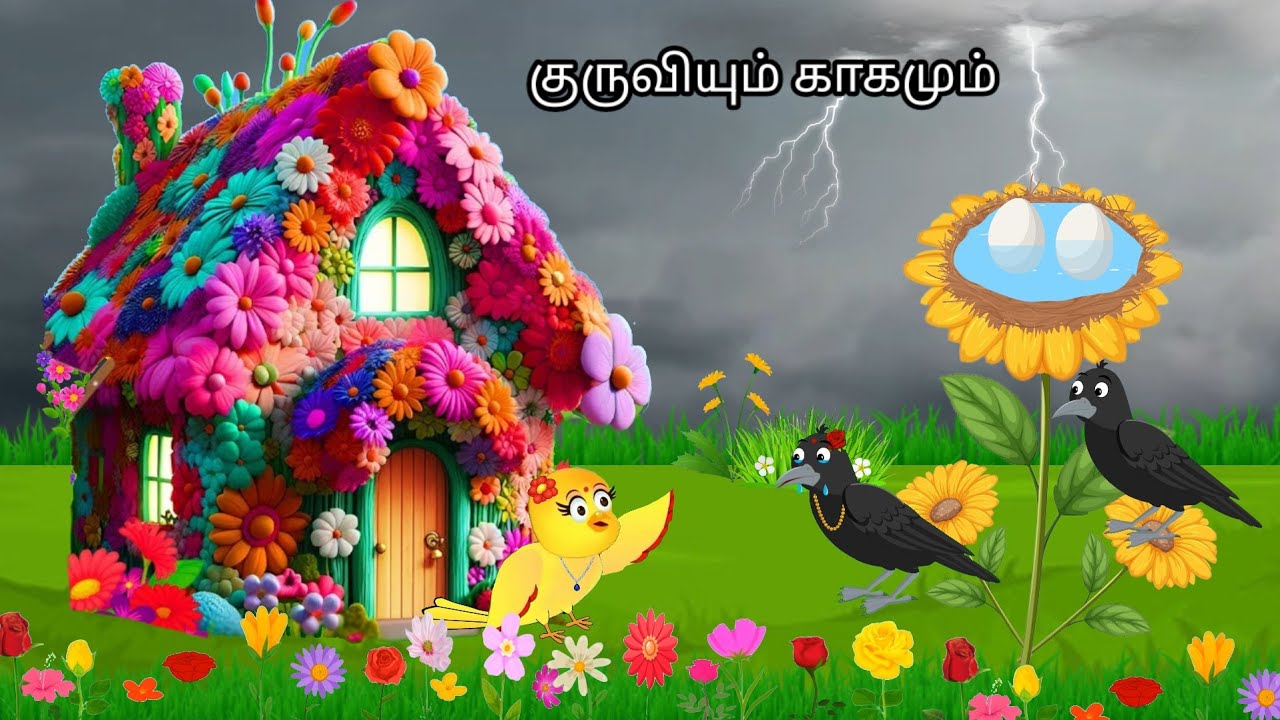 FLOWER HOUSE IN JUNGLE/MORAL STORY IN TAMIL / VILLAGE BIRDS CARTOON