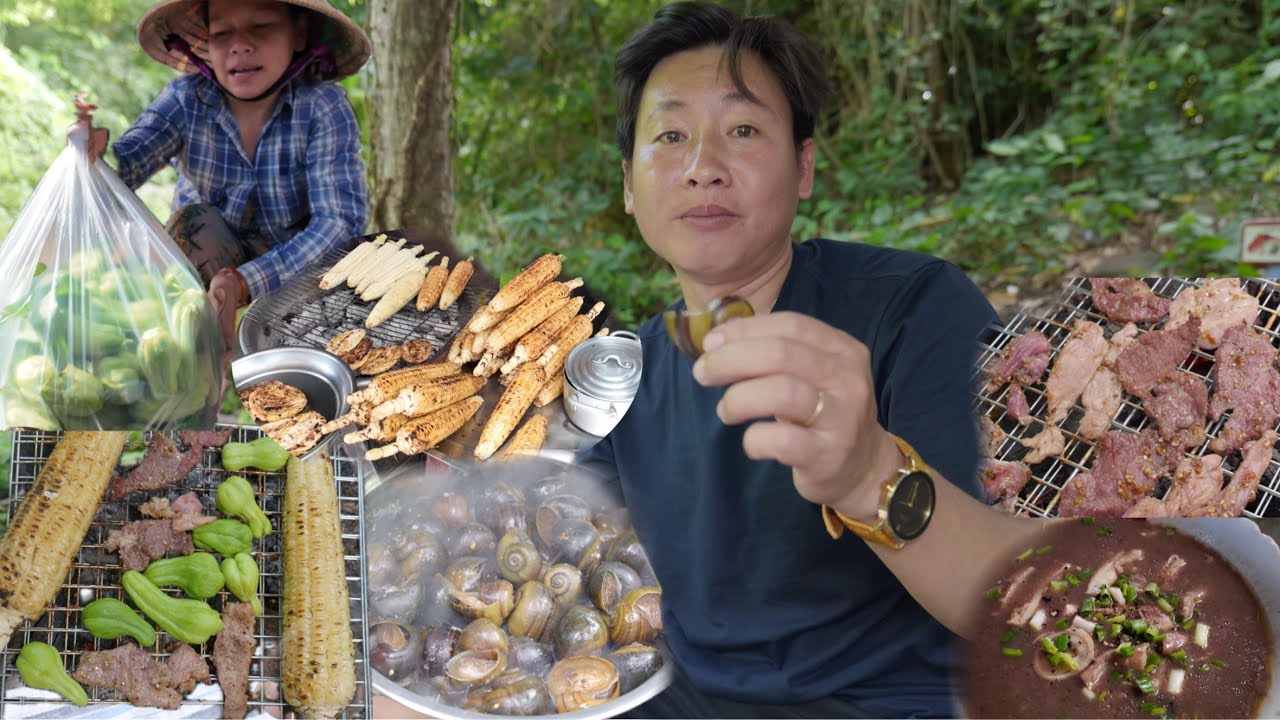 Ra Chợ Ba Chúc Mua Đồ Ăn Lên Suối Làm Nướng Tự Túc - Du Lịch Ẩm Thực Miền Tây