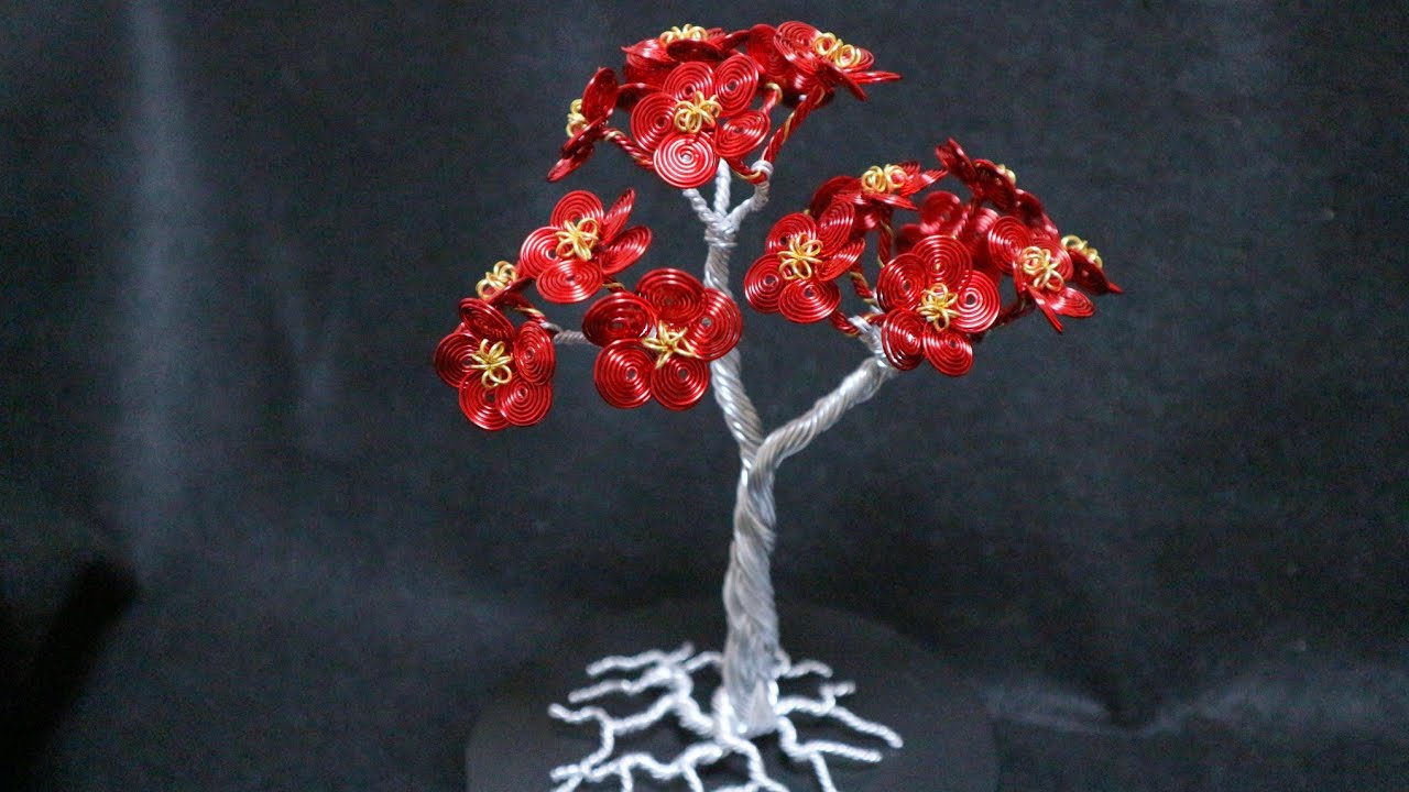 Tutorial Bonsai Sakura Dari Kawat Aluminium | Bonsai handmade|