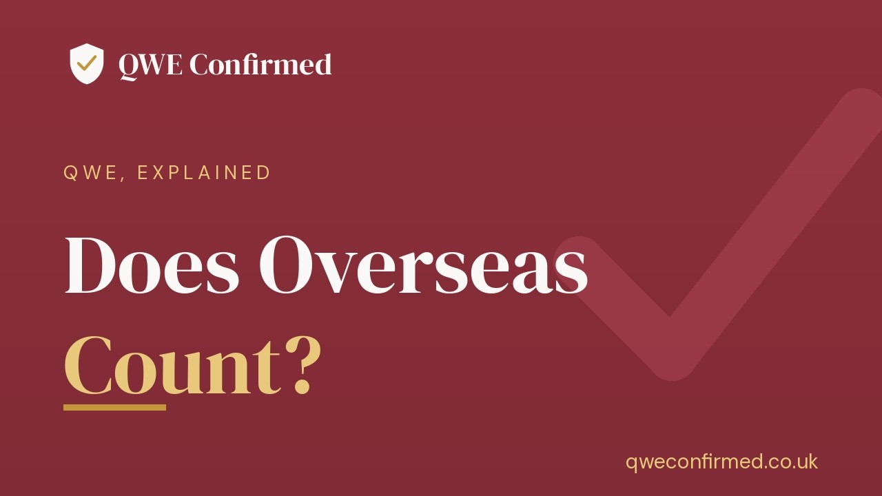 Can Overseas Work Experience Count as QWE for the SQE?