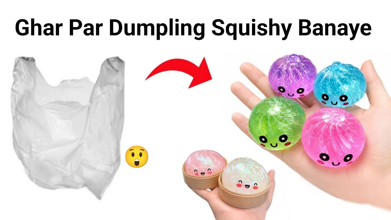 How to make viral dumpling at home/How to make Crazy balls at home/Bouncy ball/jumpball/Stress Balll