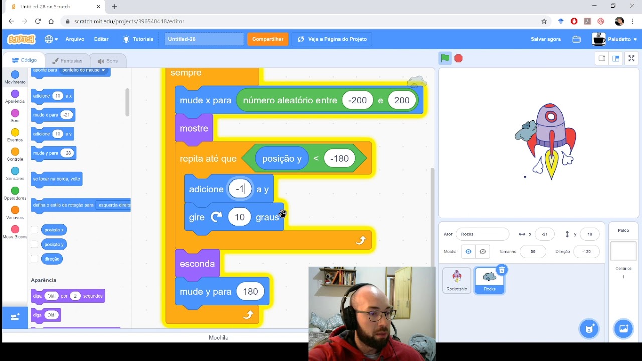 Aula no Scratch - Voando no Espaço 2