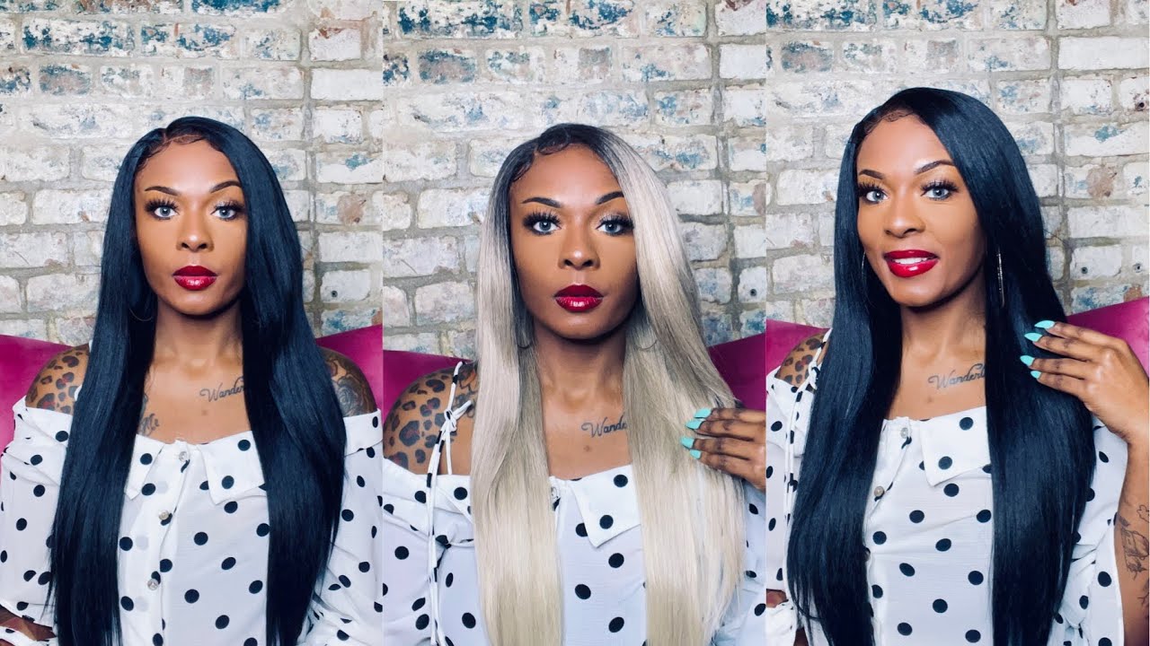 ONE WIG TWO COLORS! Model Model Premium Synthetic Mint Lace Front Wig - ML 04