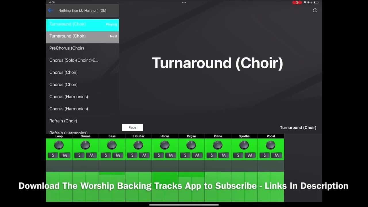 Nothing Else (JJ Hairston) Worship Backing Tracks App Preview