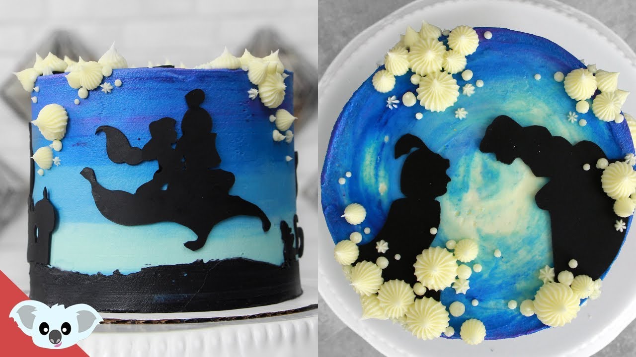 Aladdin Silhouette Cake | Aladdin Birthday Party | Disney Cake Art | Koalipops