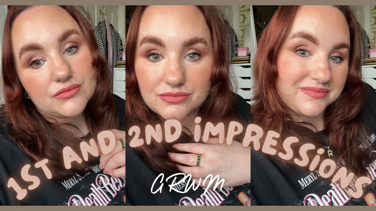 GRWM Using New Makeup 💜 1st and 2nd Impressions 💜 Morphe Rose Frequency Palette #makeupover40