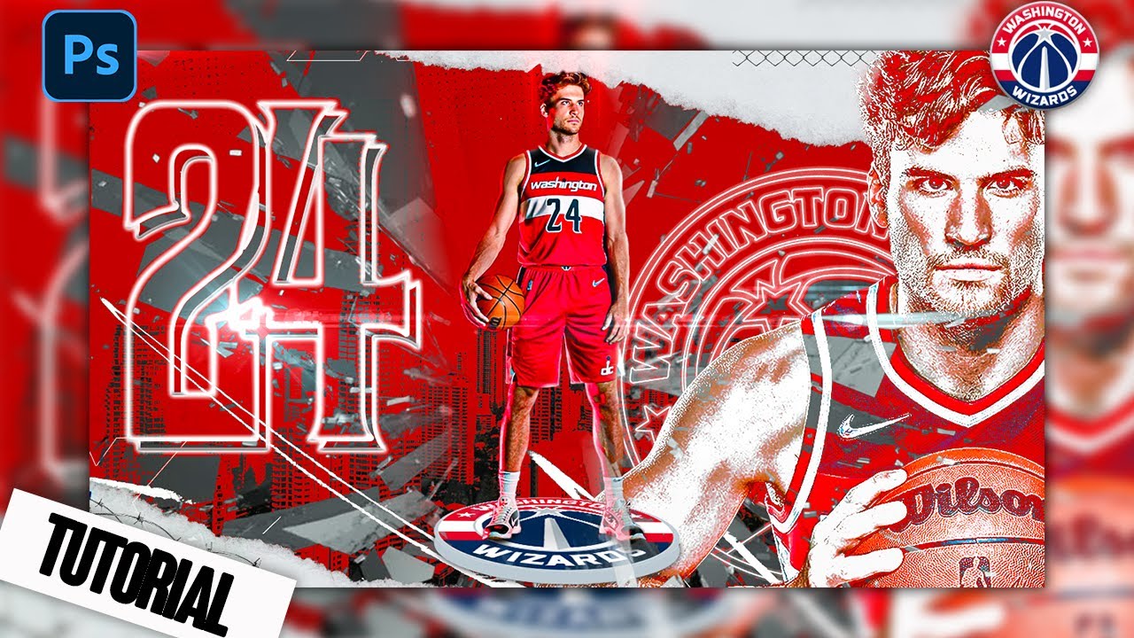 NBA Edit - How to Create a NBA Style Graphic Design {Photoshop Tutorials} 2023