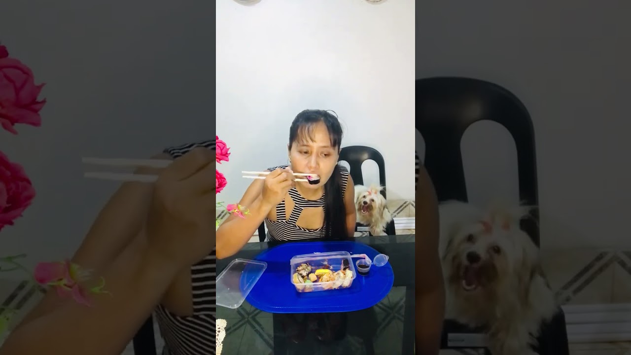 Eating sushi with my skye