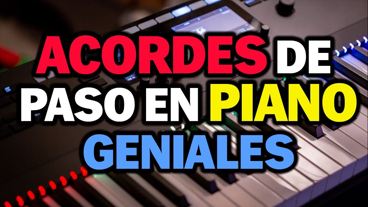 ACORDES DE PASO tipo JAZZ Tutorial de PIANO