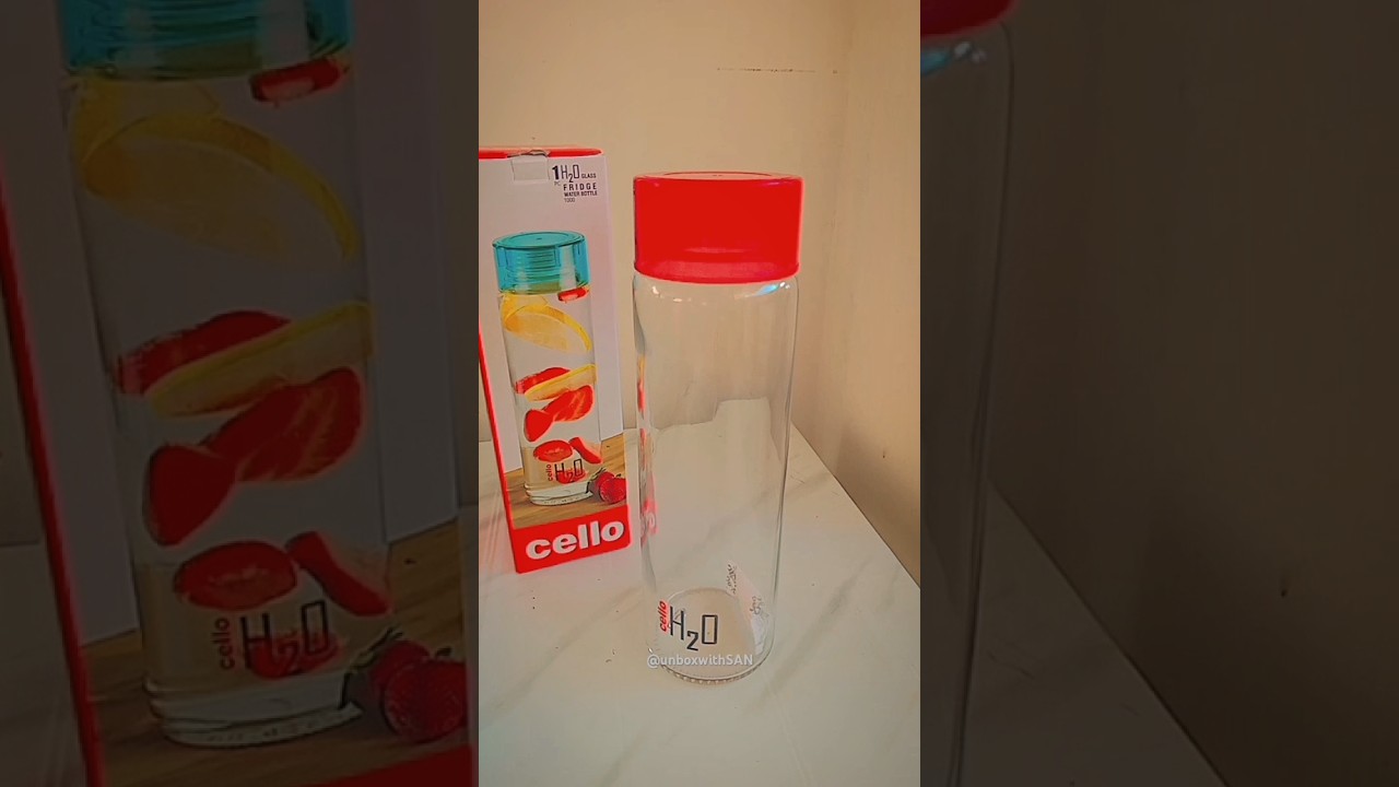 cello glass water bottle | cello water bottle 1ltr #shorts #cello #ytshorts #unboxing #asmr