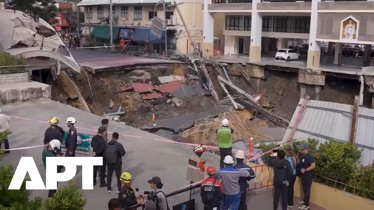‘Never Seen Anything Like This’ – Massive 50-Metre Sinkhole Opens on Bangkok Road | APT