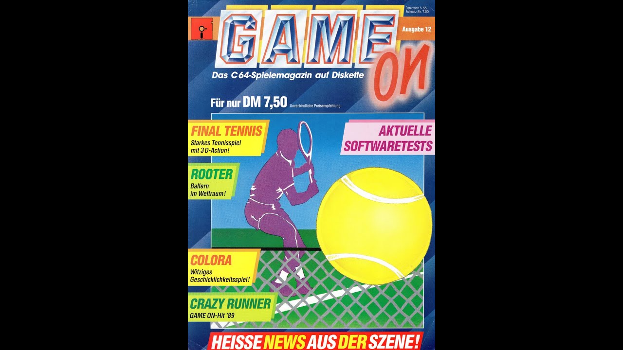 C64: Final Tennis - Game On Ausgabe 12/89