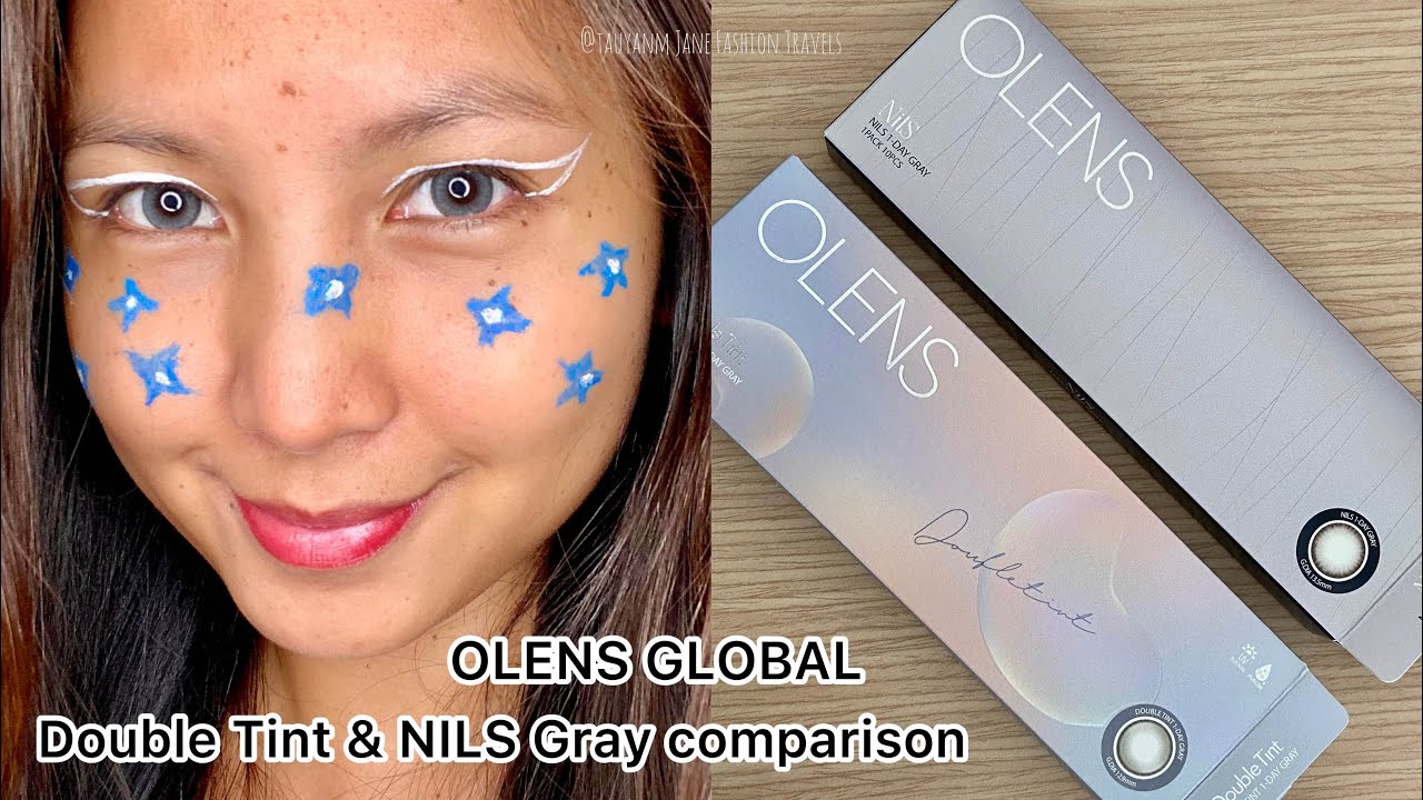 OLENS ❤️ Contact Lens, NEW JEANS , Double Tint + NILS Gray comparison, REVIEW