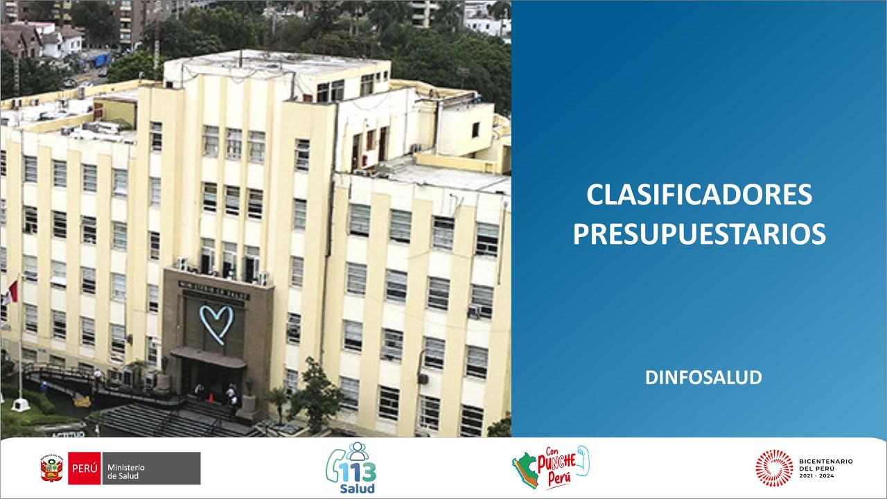 CLASIFICADORES PRESUPUESTARIOS