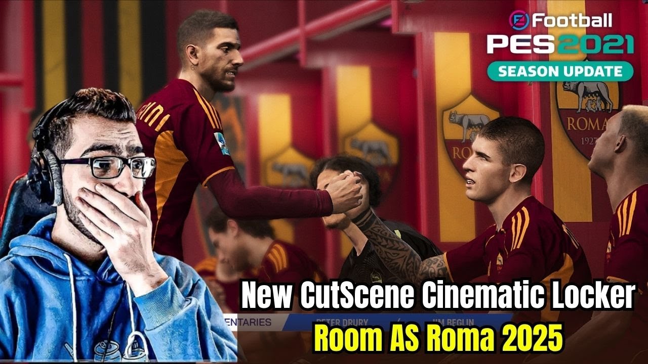 New CutScene Cinematic Locker Room AS Roma 2025 + Easy Installation | PES 2021 & Football Life 2025