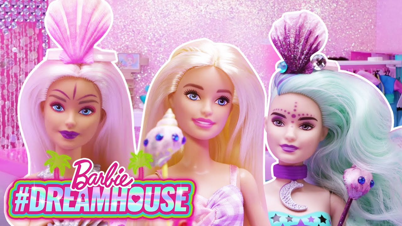 @Barbie | MAGICAL MERMAID DIYS! SPARKLE WANDS & CROWNS✨👑 Color Reveal Dolls | #DreamHouse Episode 2