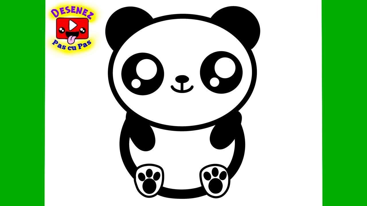 Cum se DESENEAZA un Urs PANDA Dragut 🐼 Desene Usoare Pas cu Pas de Desenat pt Incepatori