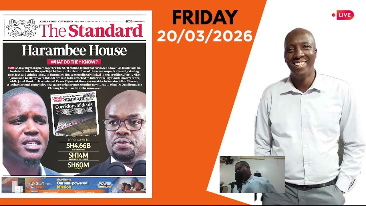 Kameme Magathitini Today || HARAMBEE HOUSE CORRIDORS OF FRAUD, THEFT AND CORRUPTION || 20/03/2026
