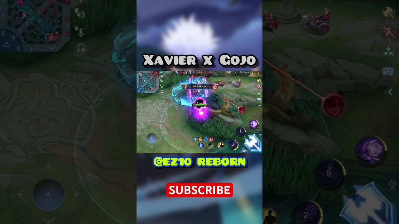 Xavier One Shot! Xavier Best Build 2024! Xavier Gojo Skin Gameplay! #mlbbshorts #mlbb #gojo #xavier