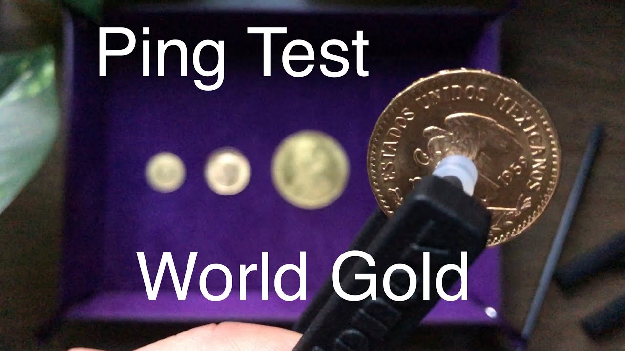 Coin Ping Test - Turkish Kurush, British Sovereign, Austrian Ducat, Mexican Peso all saying hello.