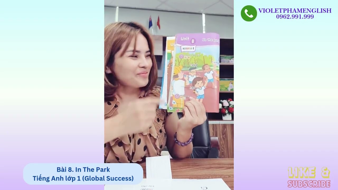Bài 8  In The Park Tiếng Anh lớp 1 Global Success | Cô Giáo Violet Pham