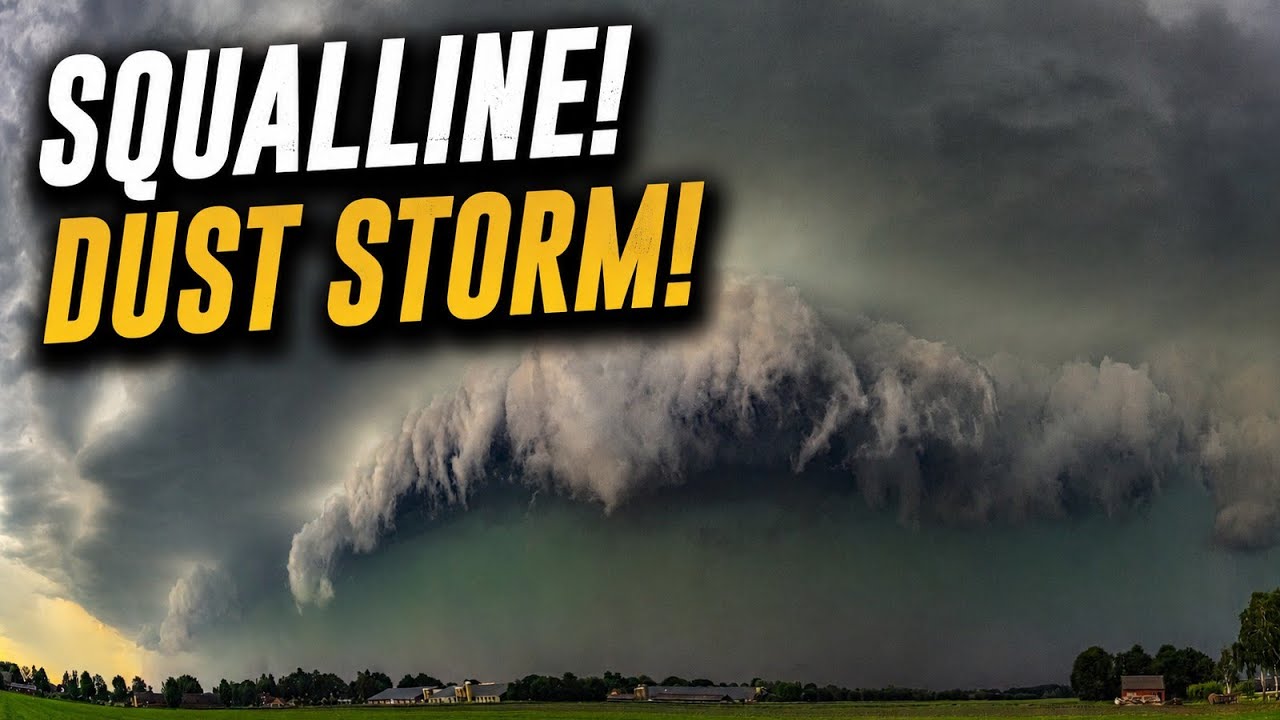 squall-line noord Brabant met valwind en veel zand! 19 mei 2022.