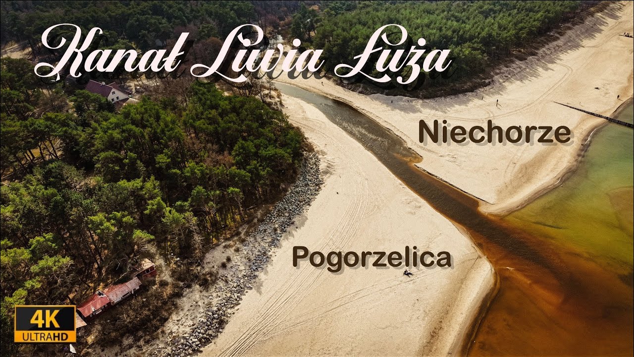 Kanał Liwia Łuża. Pogorzelica ⬅️➡️ Niechorze 🌊 Dron 4K